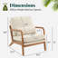 Fauteuils rembourrés en bois massif Lemley -896497330