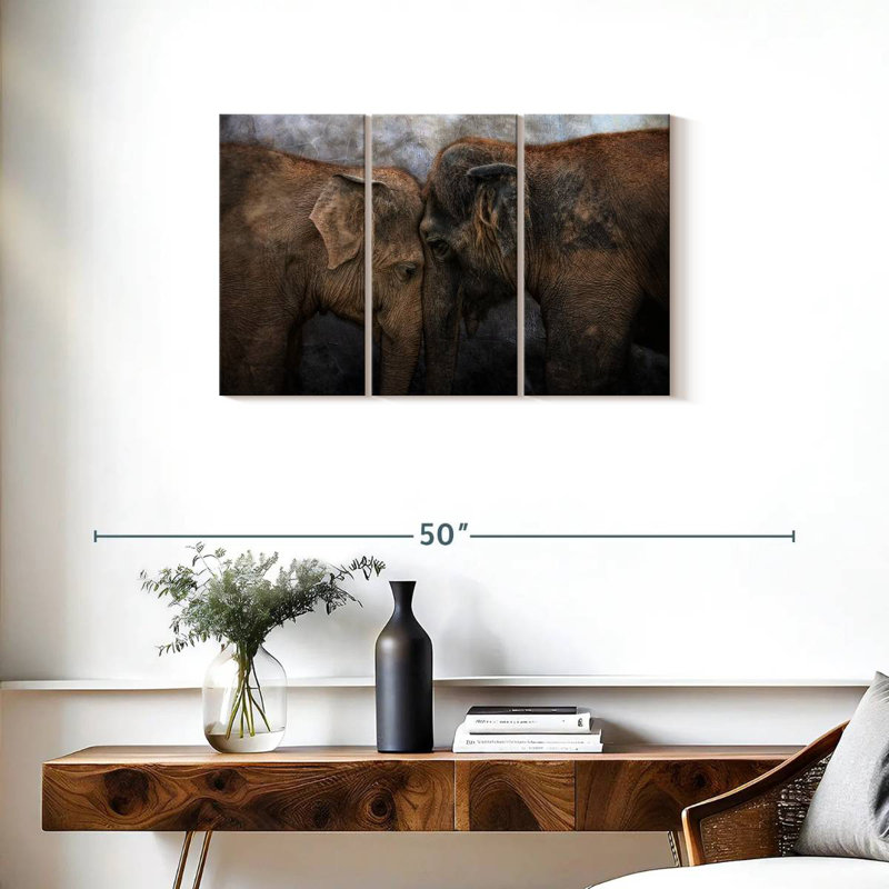 «Brampt Elephant Young Love», H 20 po x l 33 po