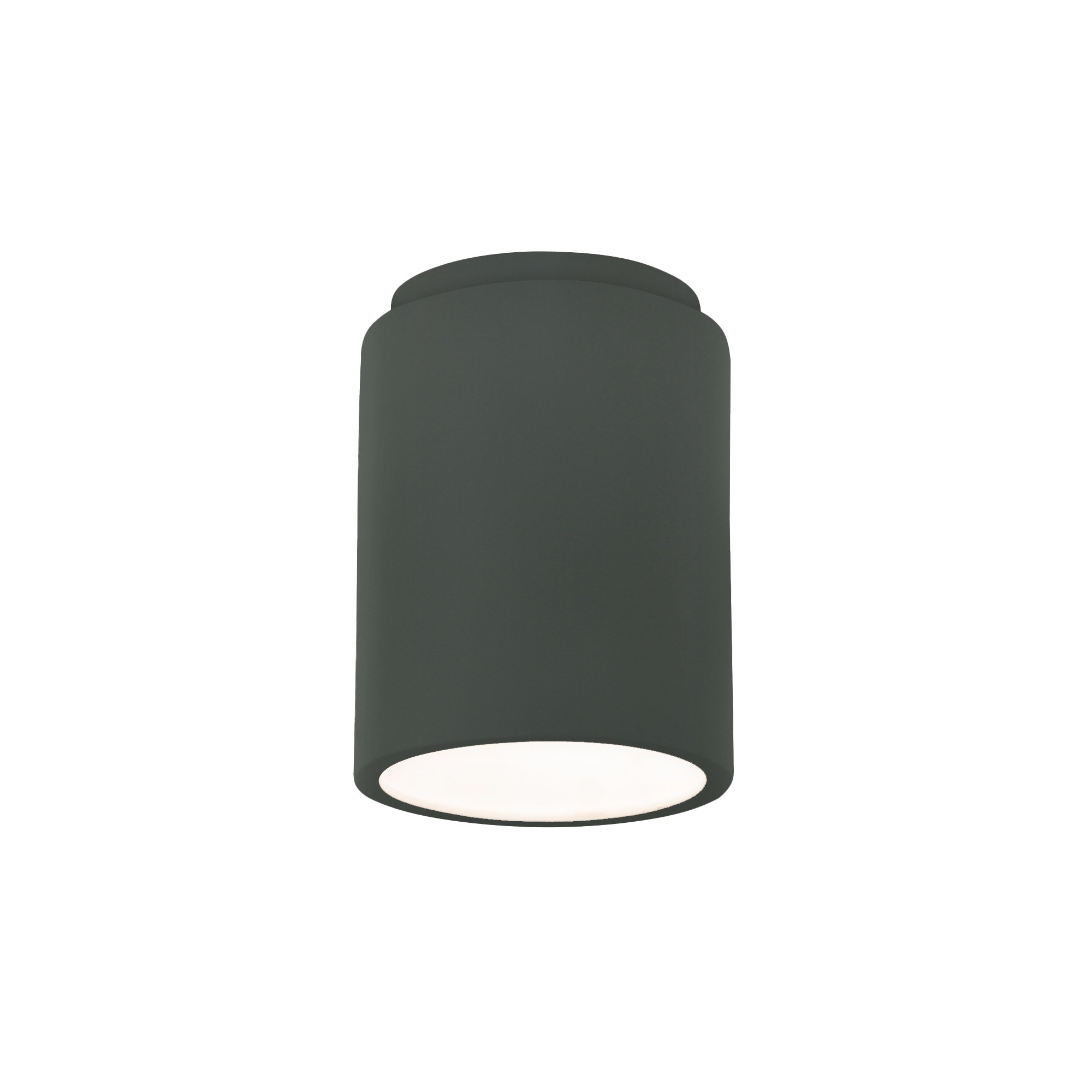 Sumatra Single Light Ceramic Flush Mount, Pewter Green, Incandescent (Not Included)
