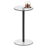iDesign Round Pedestal Drink Table for Small Spaces