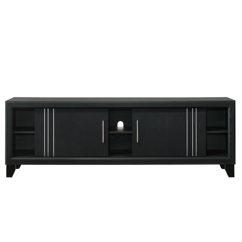Meuble télé 1 pièce Contemporary, Gris anthracite