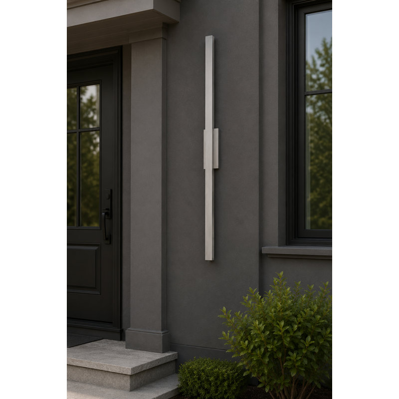 Chesnet-Outdoor Wall Mount, 51" H x 4.5" W x 2.75" D, Satin Aluminum