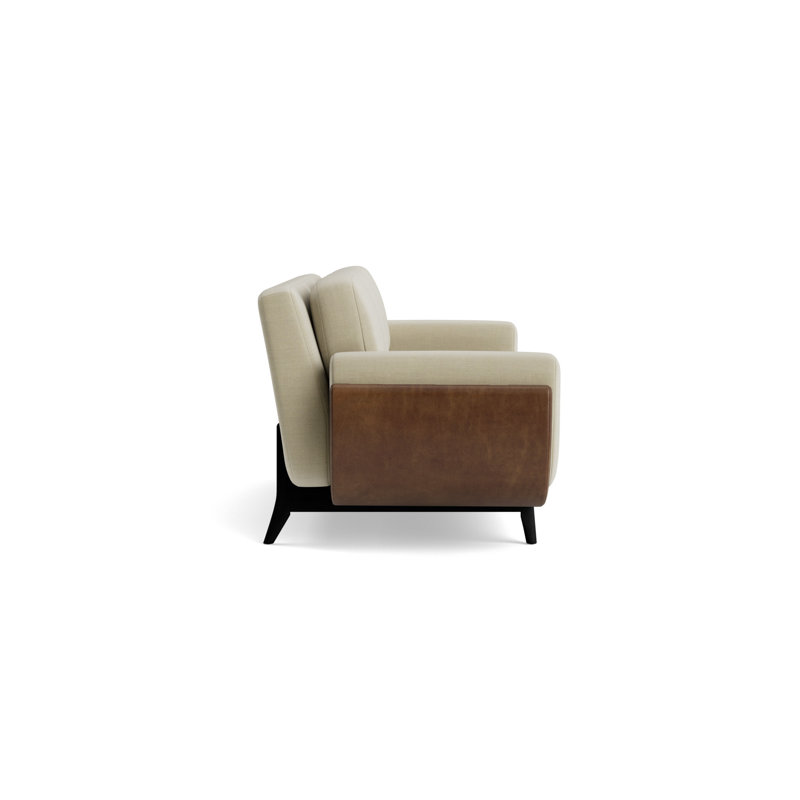 Regatta 100 Sofa, Performance Linen - Flax/Bedford - Tobacco, Black