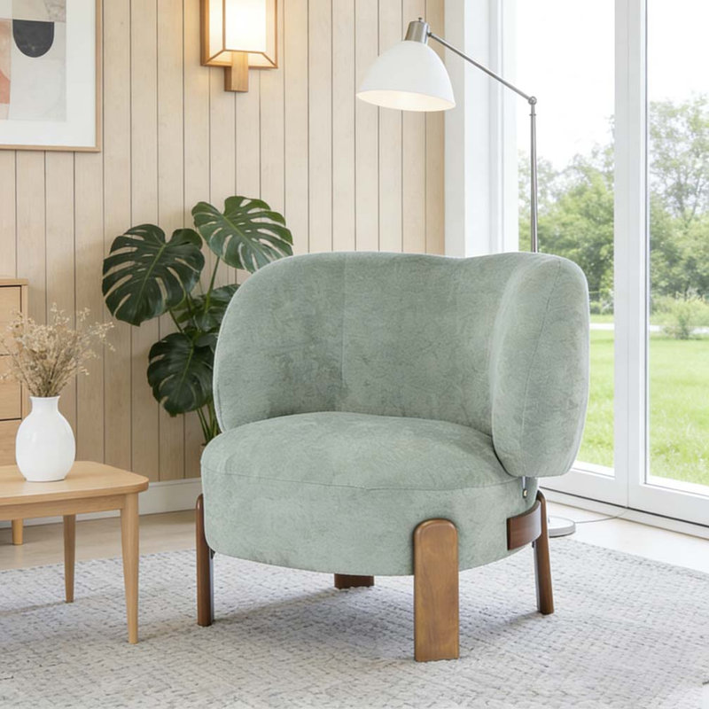 Fauteuil à oreilles Cozy, Vert
