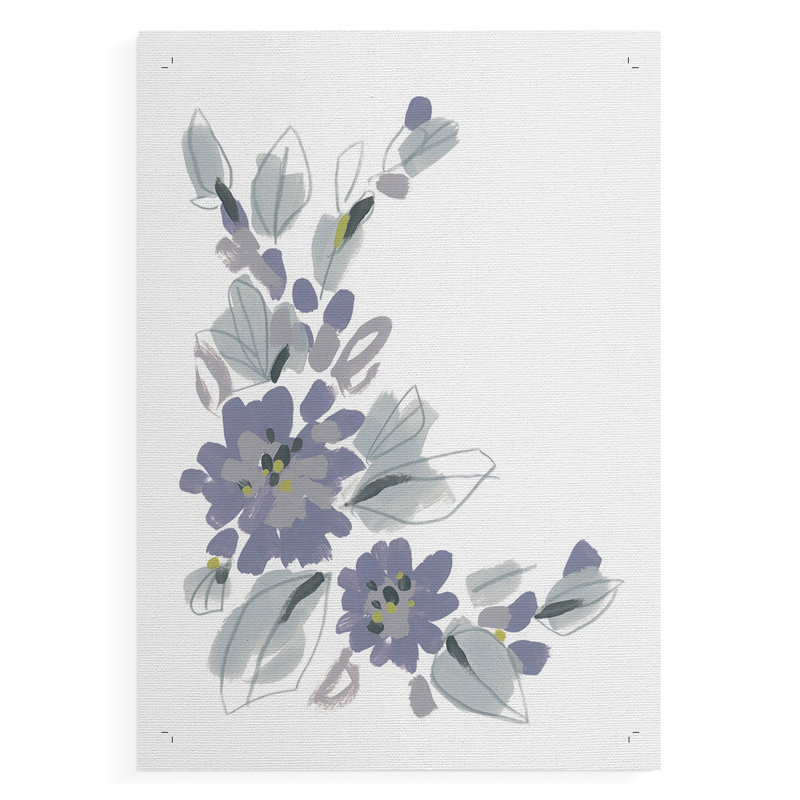 Periwinkle Patch III - Impression sur toile seulement - NON-CADRE, H 18 po x l 12 po