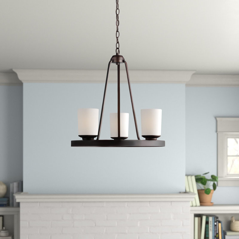Kemal Three Light Chandelier from Generation Lighting , No, Midnight Black, Not Energy Star