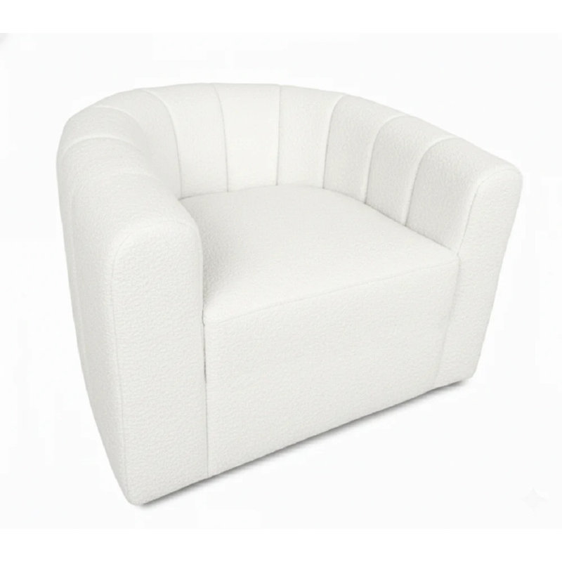 Fauteuil demi-tonneau pivotant de 36,5 po Grieteke