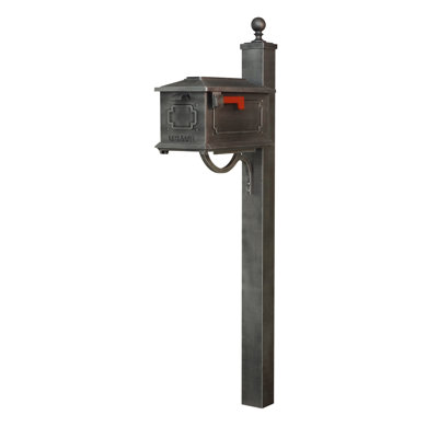 Kingston Aluminum Post Mounted Mailbox