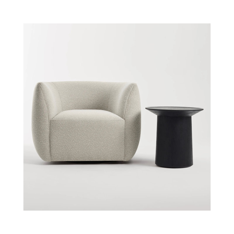 Council Upholstered Swivel Chair, Kelso Sand 100% Polyester