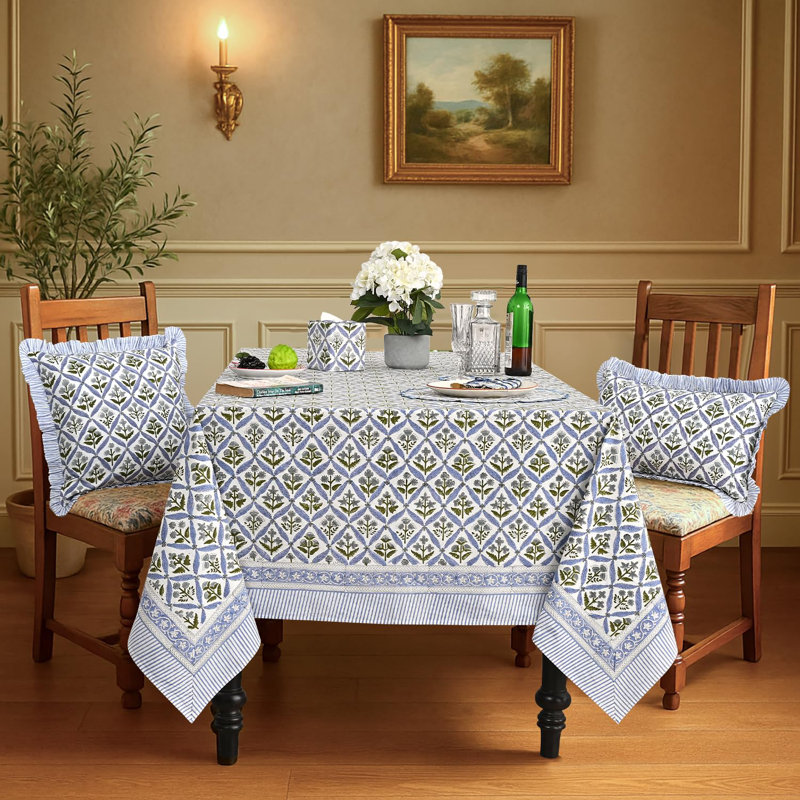 Nappe en acier 60 x 60 pouces carré 100% coton à impression à la main lavable Halloween Action de grâce / Fêtes de Noël / mariage, nappe d'automne