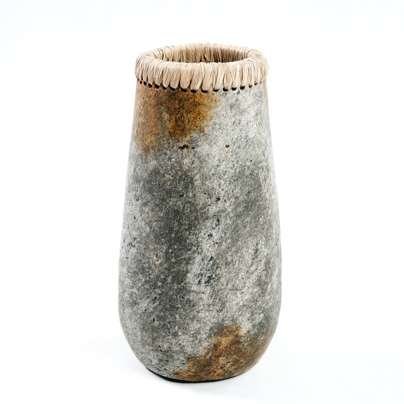 Amanjeet Table Vase, 31cm H x 14cm W x 14cm D, Antique Grey