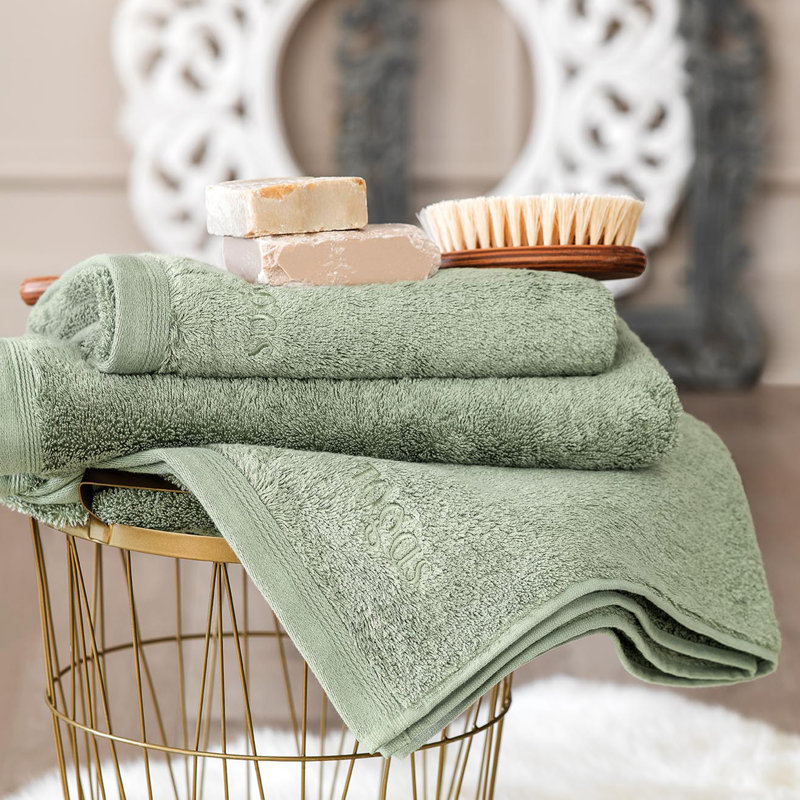 Poitiers Cotton Blend Plush Bath Towel, Green