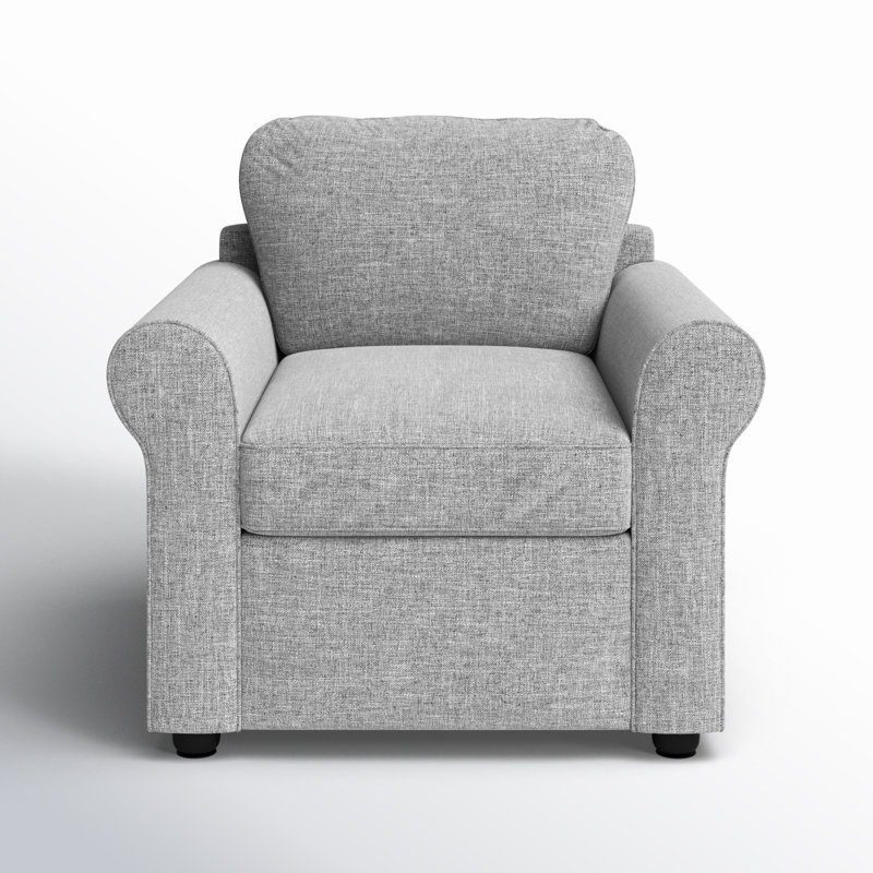 Warrington Upholstered Armchair, Zuma Pumice Textured Linen