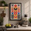 Symmetrical Petals Mid-Century - Wrapped Canvas-423538248-423538242