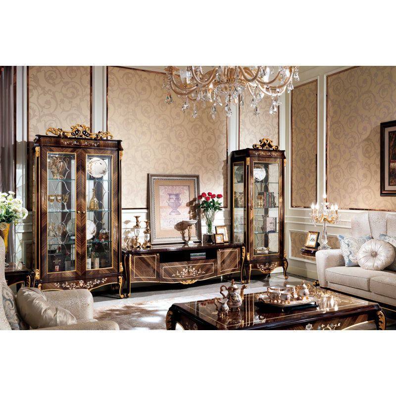 Athena Solid Wood Lighted Curio Cabinet, Left