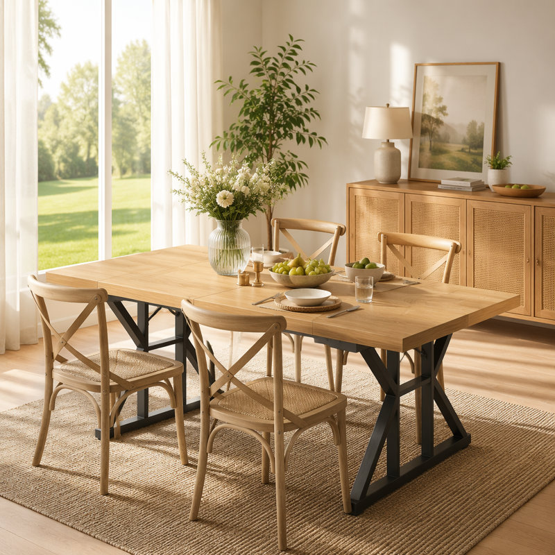 Table de salle à manger, Noyer clair