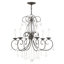 Lustre classique / traditionnel à 9 lumières de style bougie avec détails en cristal Dockray-1731985846