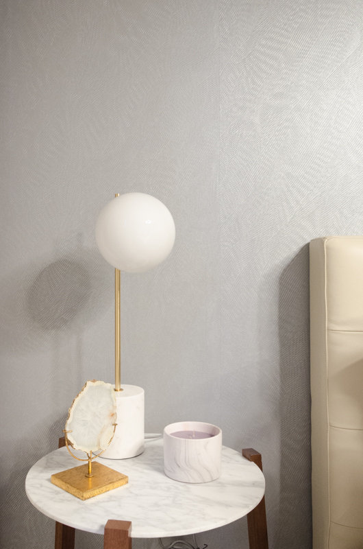 Topío Marble Wallpaper, 26" W x 108" L, Pearl/Gray