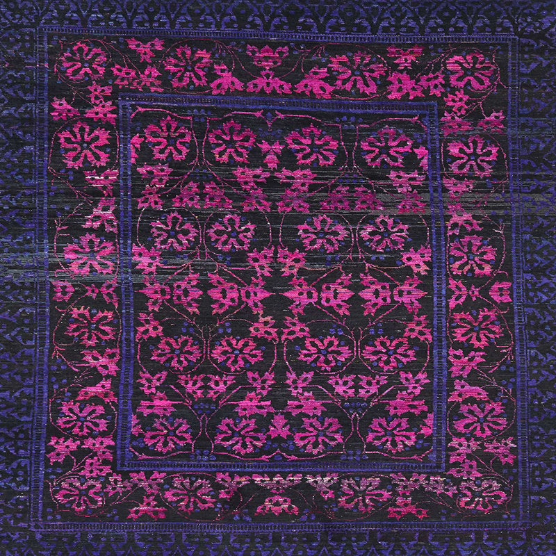 Abstract Indoor Rug, Square 5'