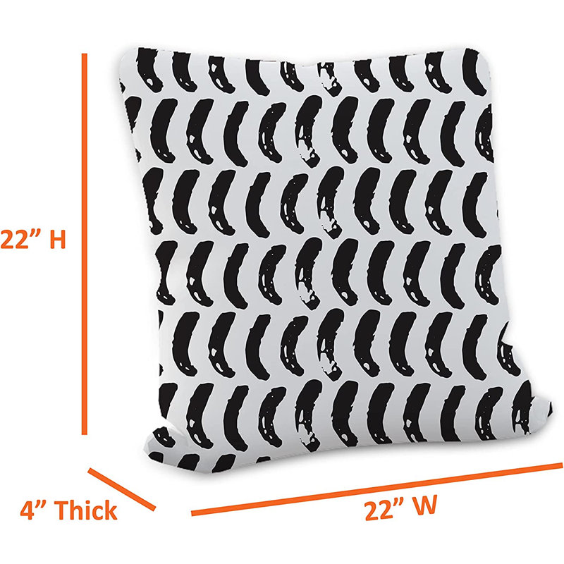 Indoor / Outdoor Damask White Square Cushion Cover, 55.9cm x 55.9cm