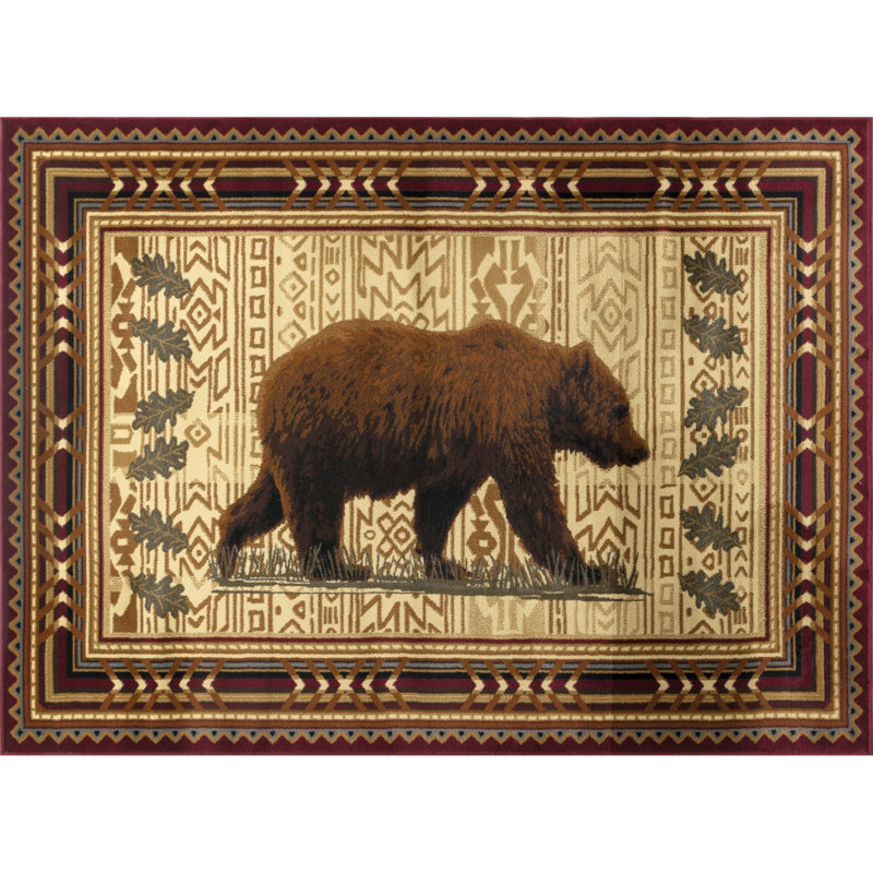 Nature's Nest GC_CBL3007 Multi 2 Ft. X 3 Ft. Lodge Area Rug, Rectangle 2' x 3'