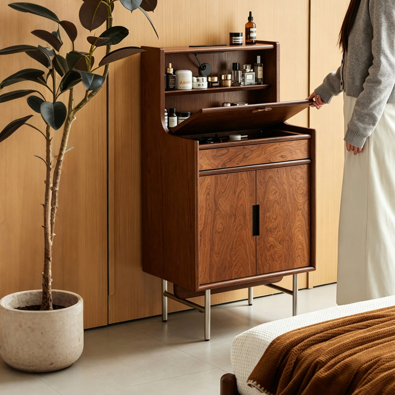 Table de chevet compacte Mid-Century