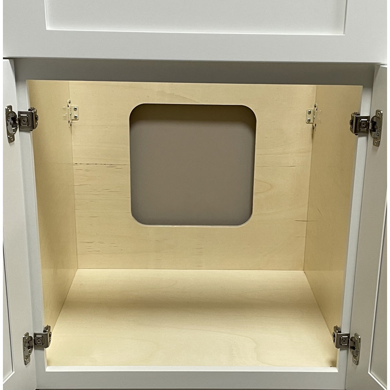 61'' Double Bathroom Vanity with Carrara Quartz Top, White