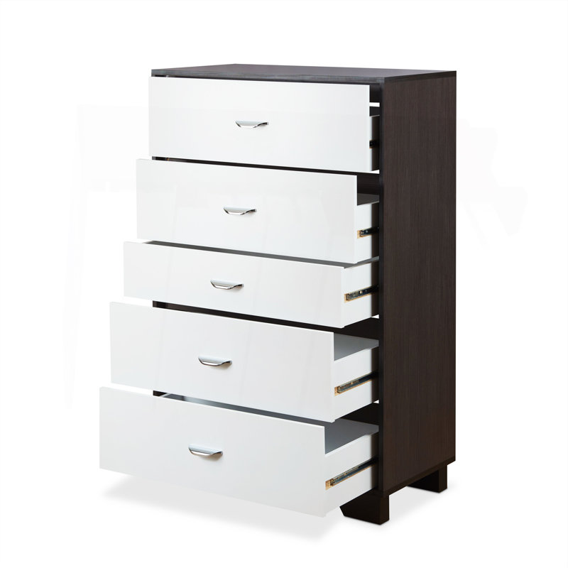 Commode à finition blanche et espresso Eloy