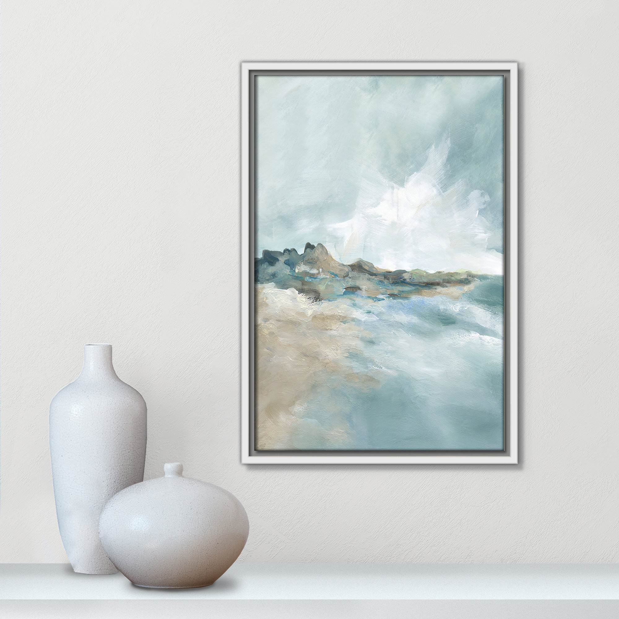 Sandpoint Print by Carol Robinson, 19.5" H x 13.5" W, White