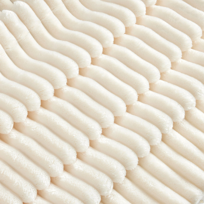 Canapé LSF avec 1 coussin, Velours côtelé blanc