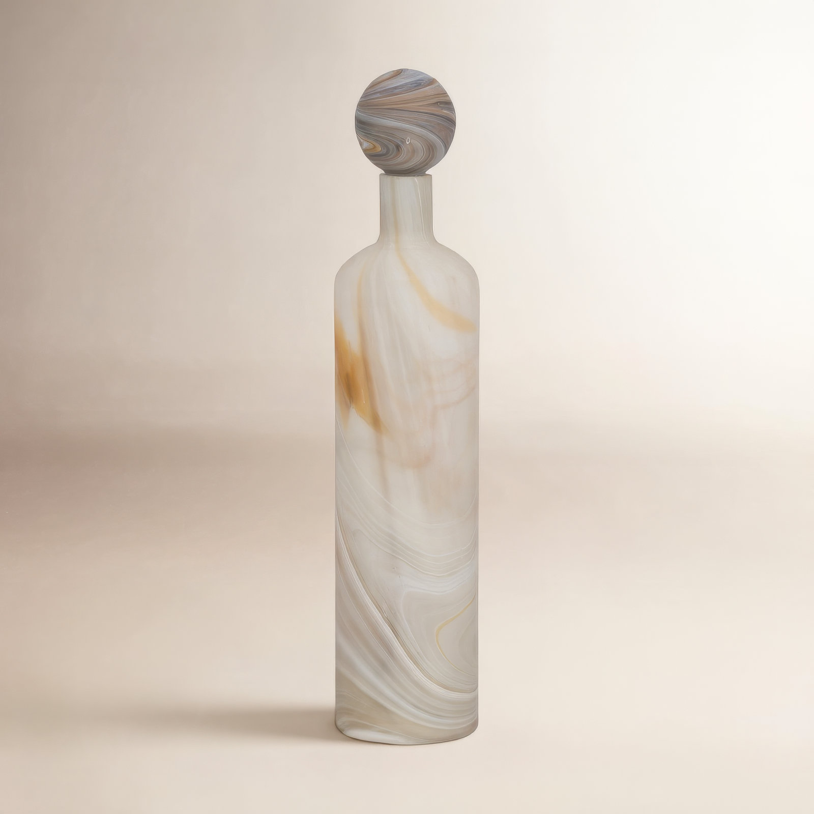 16" Sutton Grey Glass Bottle Medium, 20", Ivory