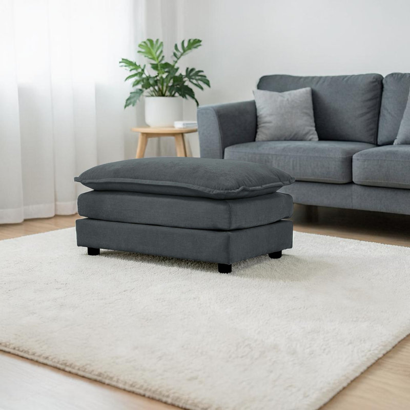 Repose-pieds en chenille moderne, Gris