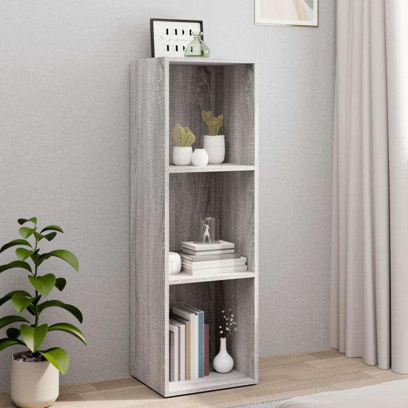 Kylynne 114cm H x 36cm W Standard Bookcase, Grey Sonoma