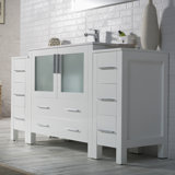 Ensemble de meuble-lavabo simple 60 po avec miroir Mance