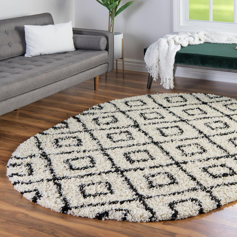 Attore Geometric Indoor Rug, Oval 4' x 6'