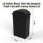 23 Gallon Beige Slim Rectangular Plastic Trash Can with Swing Dome Lid and Venting Channels-129571429