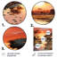 Coucher de soleil africain Oasis II - décoration murale en métal africain-2075070788