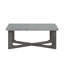 Ensemble de 3 tables basses de forme rectangulaire et 2 tables de bout carrées à pieds croisés de style contemporain gris