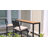 2 - Person Metal Patio Dining Set With Rectangular Bar Table , Cushions Included-1528821867-1528821862