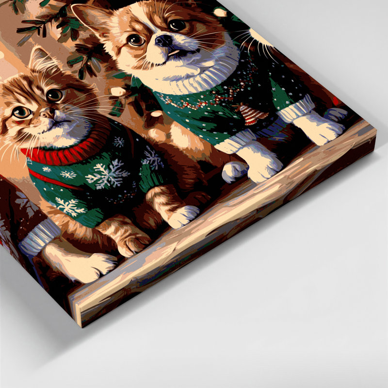 Art mural sur toile de Noël, H 11 po x l 14 po