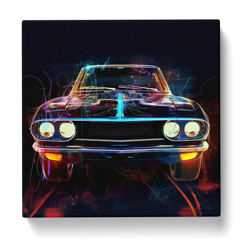 Car Digital Art No.1 - Wrapped Canvas, 50cm H x 50cm W x 3cm D