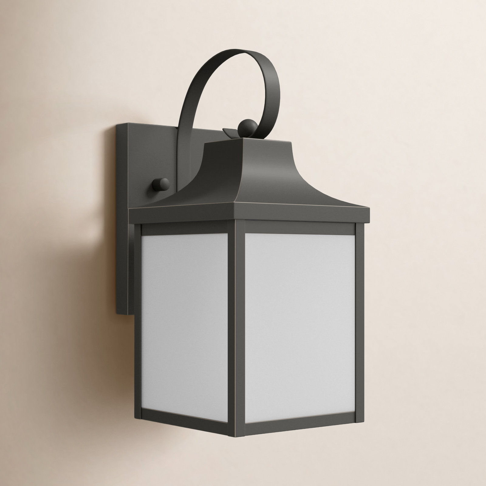 Single Light Outdoor Wall Light, Antique Bronze, Yes