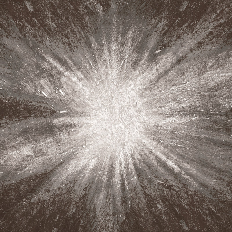 Silver Textured Starburst - Wrapped Canvas Print, 122cm H x 122cm W x 3.8cm D