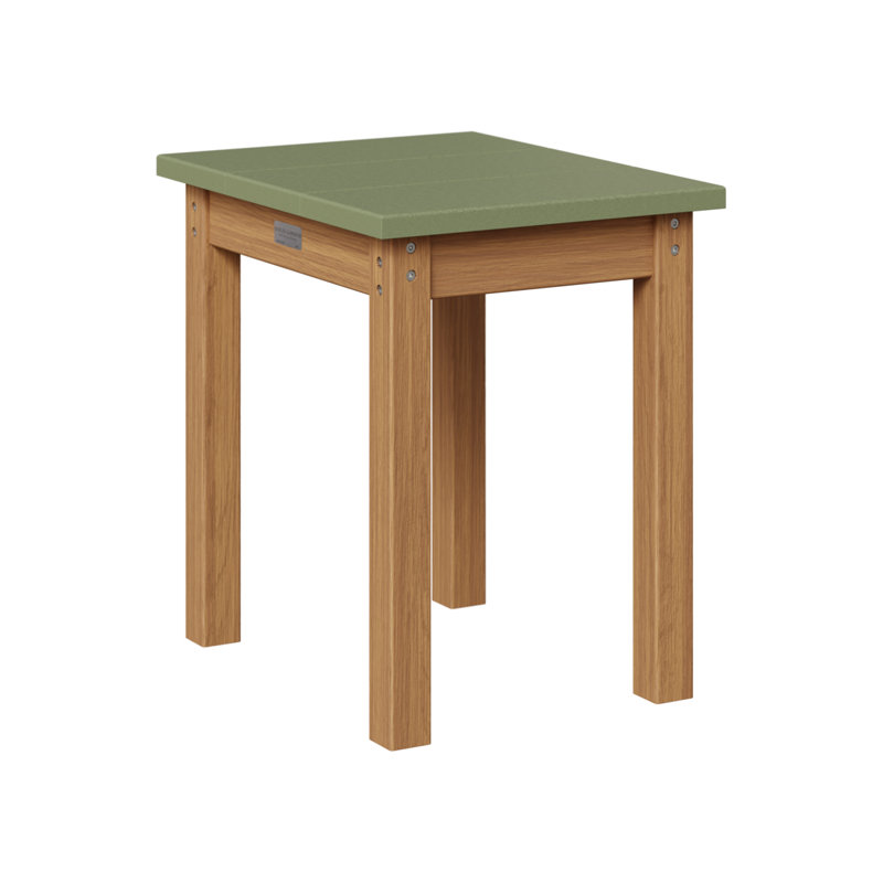 Berlin Gardens Economy End Table, Sage, Natural Teak