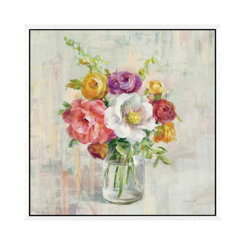 Summer Treasures I by Danhui Nai - Print on Canvas, 45.72 cm H x 45.72 cm W, White Framed