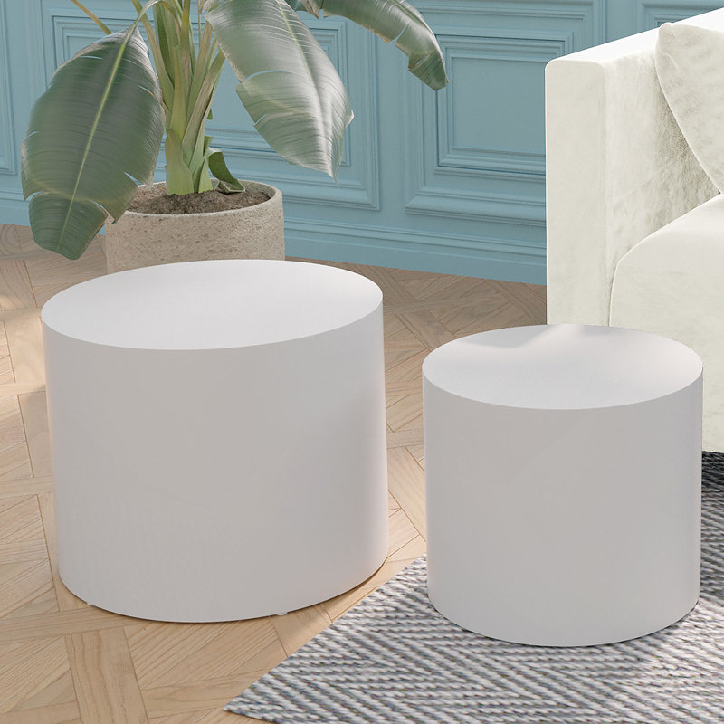 Avec table en bois de frêne, table d'appoint, table basse, table de bout, Blanc