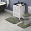 Treye Nylon 3 Piece Bath Rug Set with Non-Slip Backing-15667602