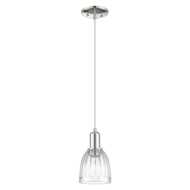 Arcadia - Cozine - 1 Light Cord Hung Mini Pendant, Polished Nickel