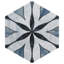 Cassis Hex Flower 8-5/8 In. X 9-7/8 In. Porcelain Vintage Wall & Floor Tile