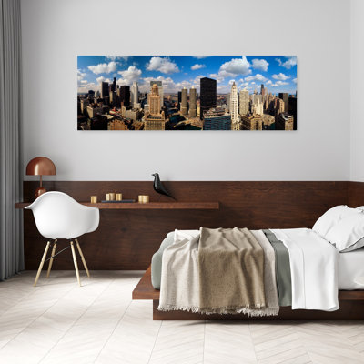 «Skyline from Lake Michigan», Chicago, Illinois, États-Unis, art contemporain abstrait, art mural